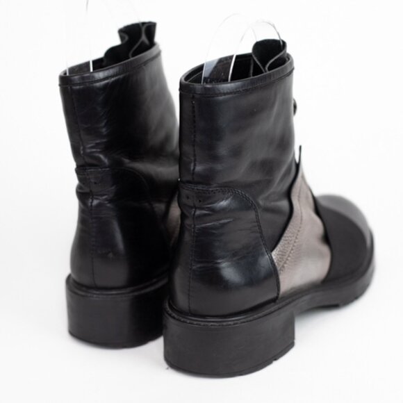 Maria Moro Black Leather & Metallic Mid-Calf Boots – Size 37 (Approx. US 6.5–7) - Picture 6 of 13